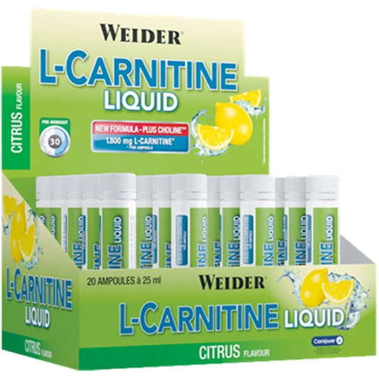 L-Carnitine Liquid, Citrus - 20 x 25 ml. - Vitax.ro