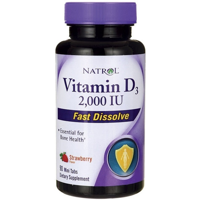 Vitamin D3 Fast Dissolve, 2000IU - 90 tabs - Vitax.ro