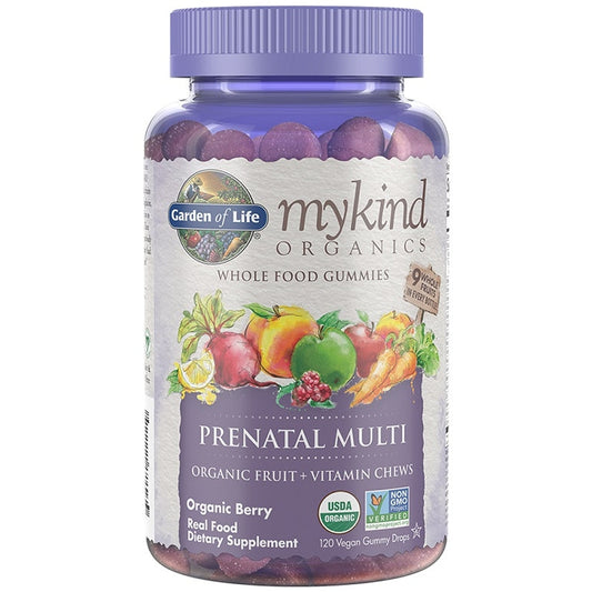 Mykind Organics Prenatal Multi Gummies, Organic Berry - 120 vegan gummy drops - Vitax.ro
