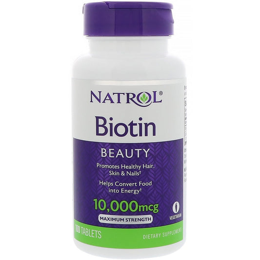 Biotin, 10 000mcg - 100 tabs - Vitax.ro