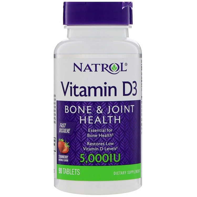 Vitamin D3 Fast Dissolve, 5000IU - 90 tabs - Vitax.ro