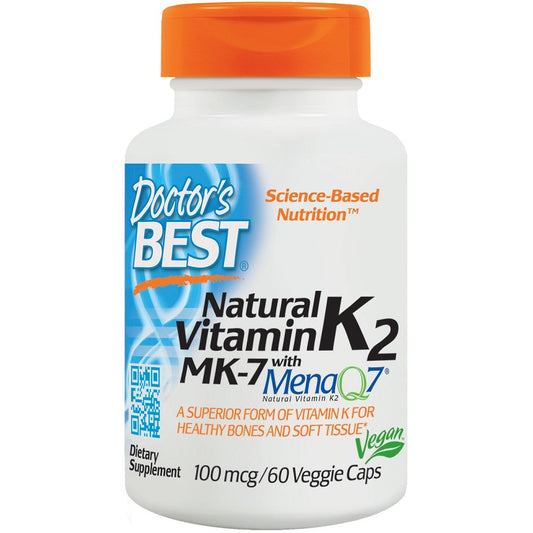 Natural Vitamin K2 MK7 with MenaQ7, 100mcg - 60 vcaps - Vitax.ro