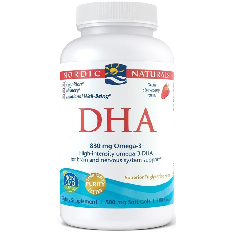 DHA, 830mg Strawberry - 180 softgels - Vitax.ro
