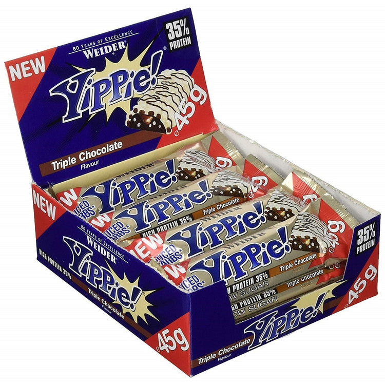 Yippie! Bars, Cookies Double Choc - 12 bars (45 grams) - Vitax.ro