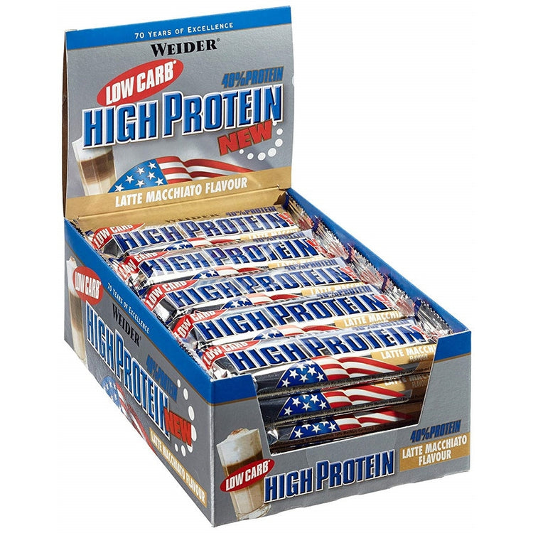40% Low Carb High Protein Bar, Peanut Caramel - 24 bars (50g) - Vitax.ro