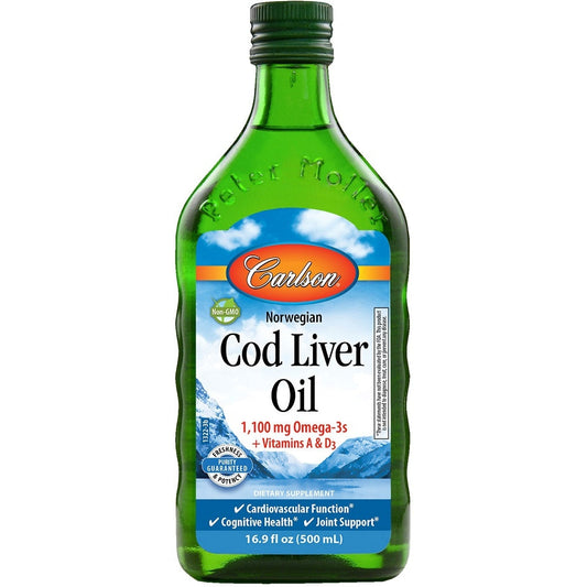Norwegian Cod Liver Oil, 1100mg Unflavored - 500 ml. - Vitax.ro