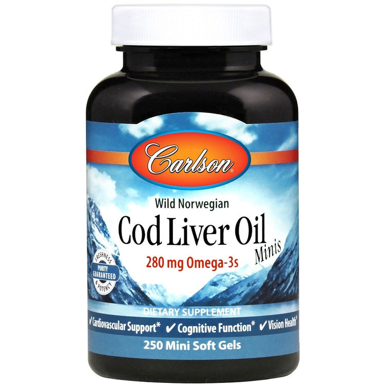 Cod Liver Oil Minis, 280mg - 250 mini softgels - Vitax.ro
