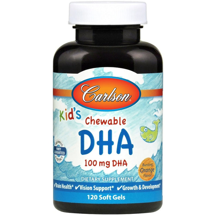 Kid's Chewable DHA, 100mg Orange - 120 softgels - Vitax.ro