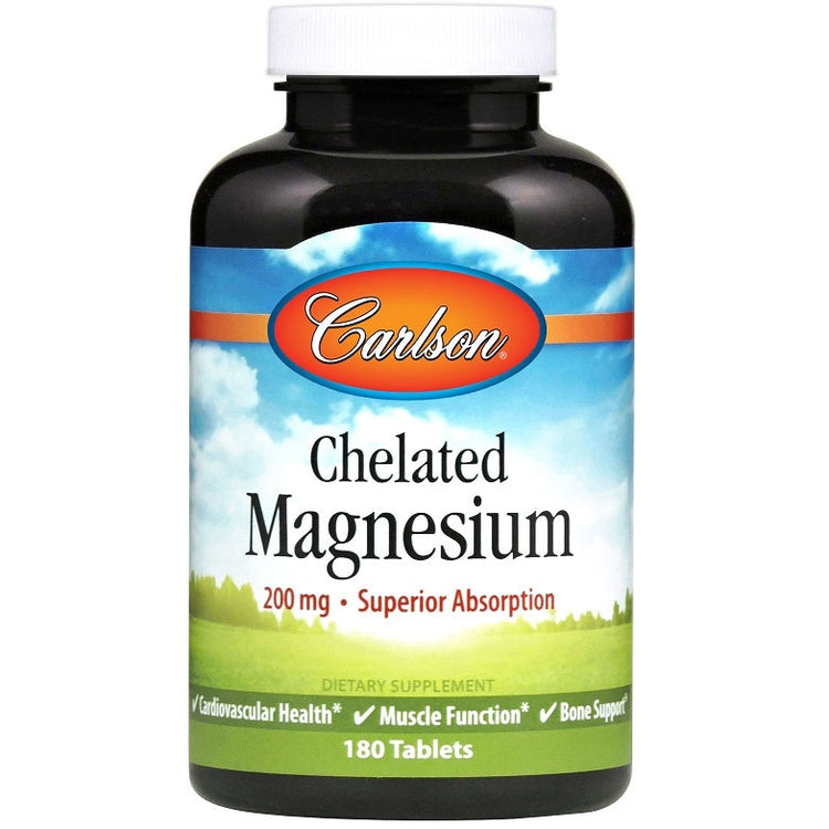 Chelated Magnesium, 200mg - 180 tabs - Vitax.ro