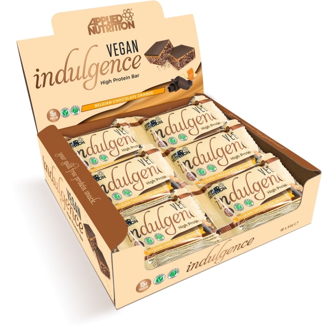 Vegan Indulgence Bar, Belgian Chocolate Orange - 12 x 50g - Vitax.ro