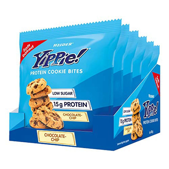Yippie! Protein Cookie, Chocolate Chip - 6 x 50g - Vitax.ro