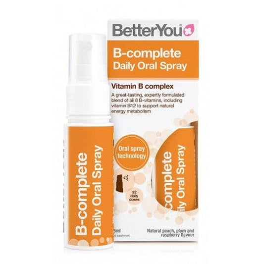 B-complete Daily Oral Spray, Natural Peach, Plum & Raspberry - 25 ml. - Vitax.ro