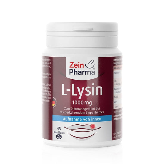L-Lysine, 1000mg - 45 chewable tablets - Vitax.ro