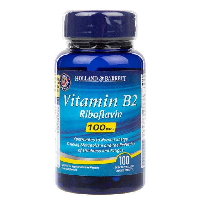 Vitamin B2, 100mg - 100 tablets - Vitax.ro