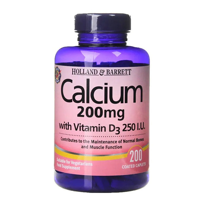 Calcium, 200mg with Vitamin D - 200 tablets - Vitax.ro