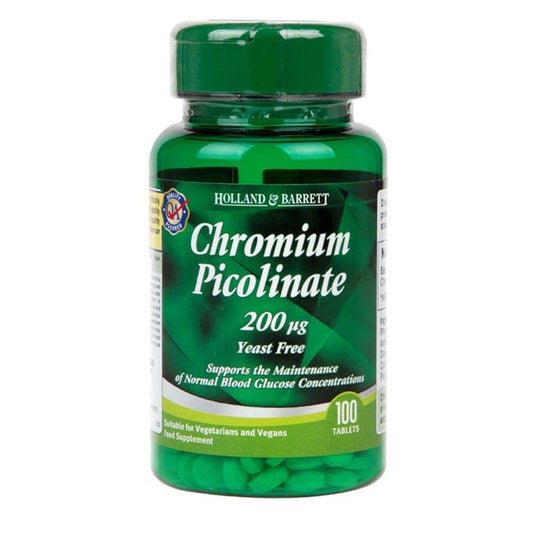 Chromium Picolinate, 200mcg - 100 tablets - Vitax.ro