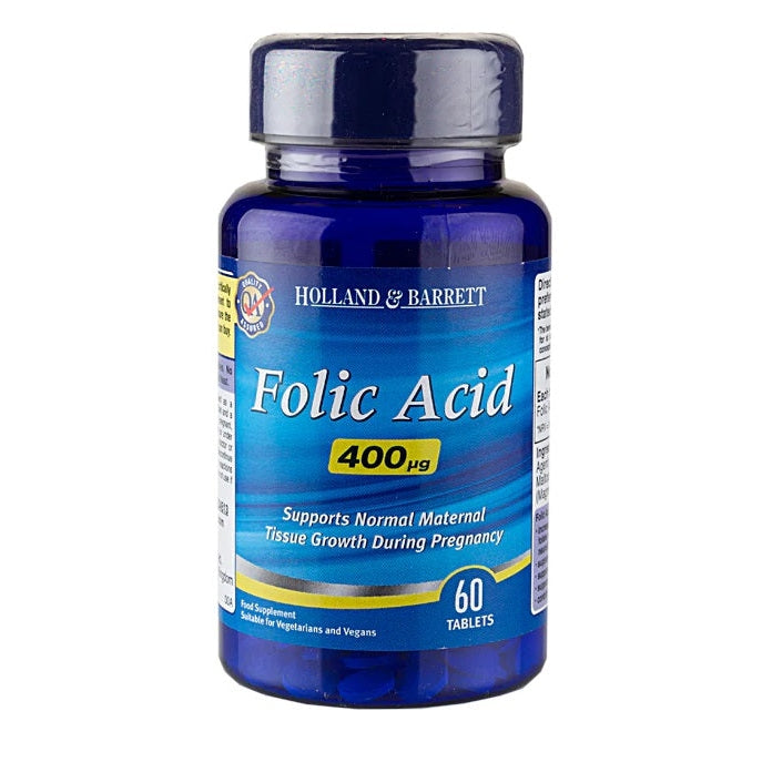 Folic Acid, 400mcg - 60 tablets - Vitax.ro