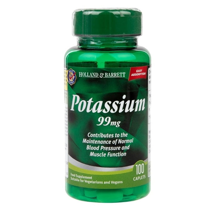Potassium, 99mg - 100 caplets - Vitax.ro