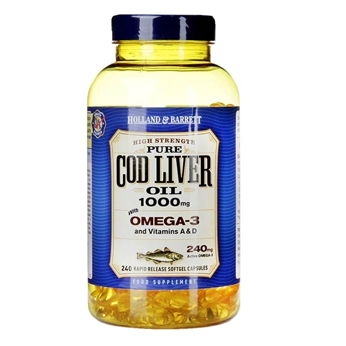 Cod Liver Oil, 1000mg - 240 caps - Vitax.ro