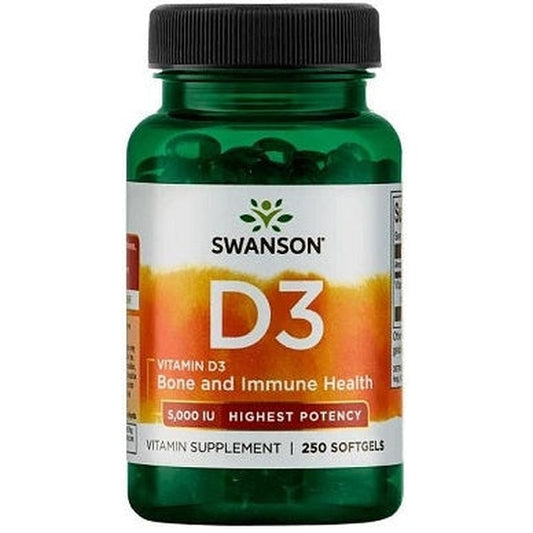 Vitamin D-3, 5000 IU - 250 softgels - Vitax.ro
