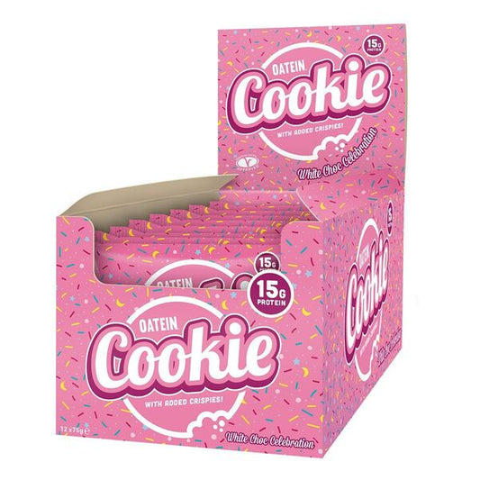 Oatein Cookie, White Choc Celebration - 12 cookies - Vitax.ro