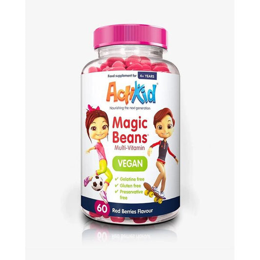 Magic Beans Multi-Vitamin - Vegan, Red Berries - 60 beans - Vitax.ro