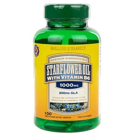 Starflower Oil 1000mg with Vitamin B6 - 100 caps - Vitax.ro