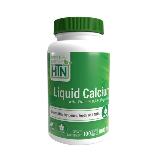 Liquid Calcium with Vitamin D3 & Magnesium - 100 softgels - Vitax.ro