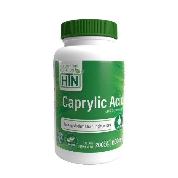 Caprylic Acid, 600mg - 200 softgels - Vitax.ro