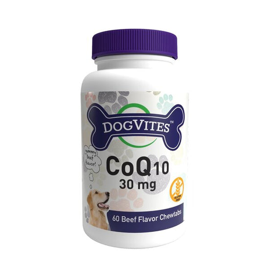 CoQ10 For Dogs, 30mg, Beef Flavour - 60 chewtabs - Vitax.ro