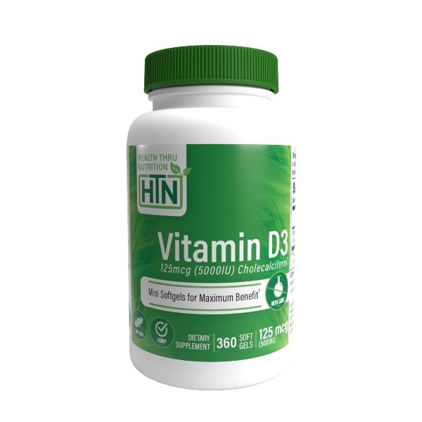 Vitamin D3, 5000IU - 360 softgels - Vitax.ro