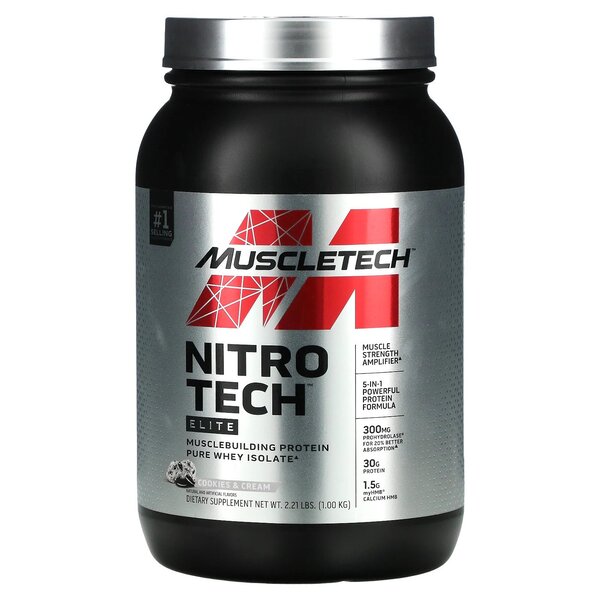 Nitro-Tech Elite, Cookies & Cream - 1000g - Vitax.ro