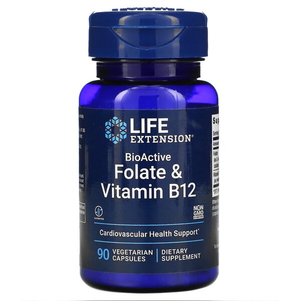 BioActive Folate & Vitamin B12 90 vcaps Vitax.ro