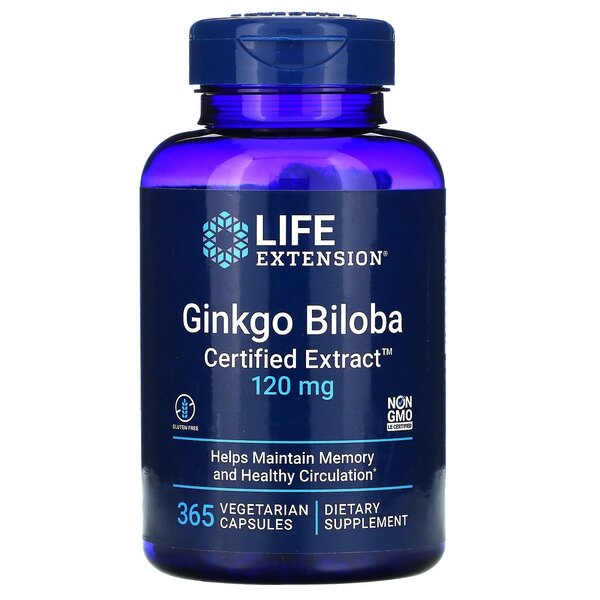 Ginkgo Biloba, Certified Extract, 120mg - 365 vcaps - Vitax.ro