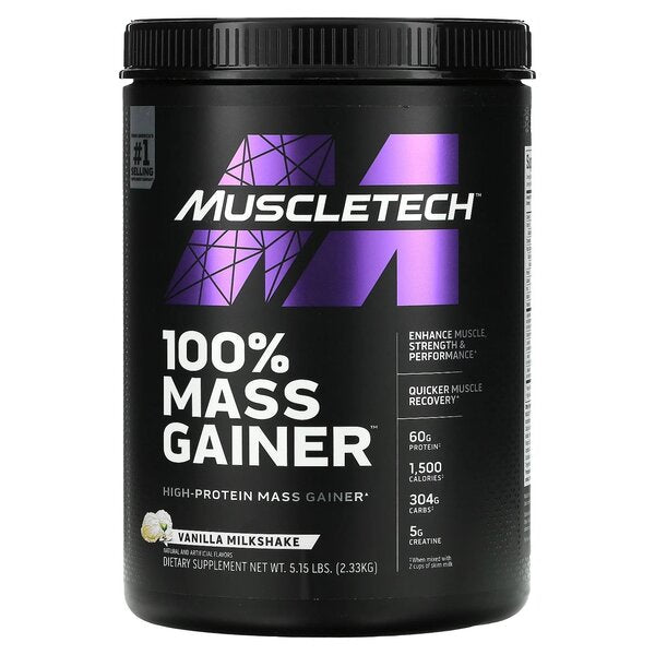 100% Mass Gainer, Vanilla Milkshake - 2330g - Vitax.ro