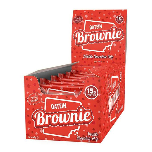 Oatein Brownie, Double Chocolate Chip - 12 x 60g - Vitax.ro