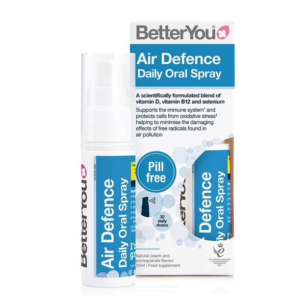 Air Defence Daily Oral Spray, Natural Peach & Pomegranate - 25 ml. - Vitax.ro