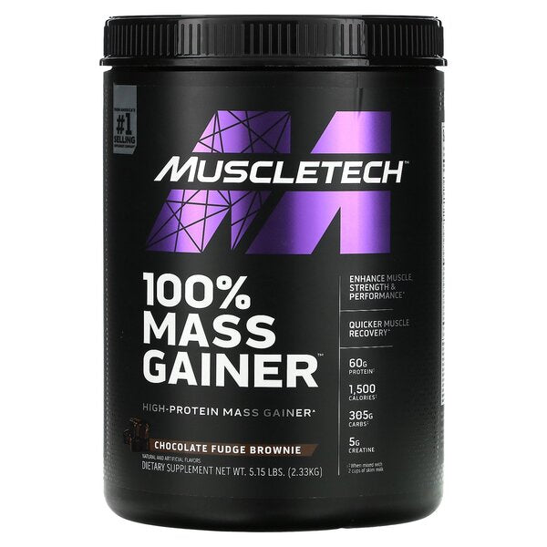 100% Mass Gainer, Chocolate Fudge Brownie - 2330g - Vitax.ro