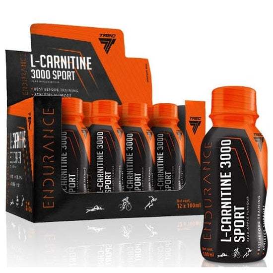 Endurance L-Carnitine 3000 Sport, Pear Apple - 12 x 100 ml. - Vitax.ro