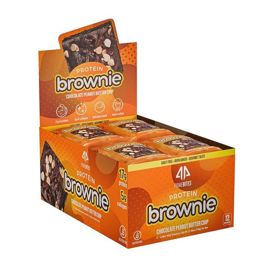 Protein Brownie, Chocolate Peanut Butter Chip - 12 x 65g - Vitax.ro