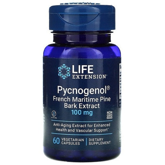 Pycnogenol French Maritime Pine Bark Extract, 100mg - 60 vcaps - Vitax.ro