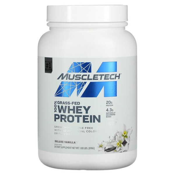 Grass-Fed 100% Whey Protein, Deluxe Vanilla - 816g - Vitax.ro