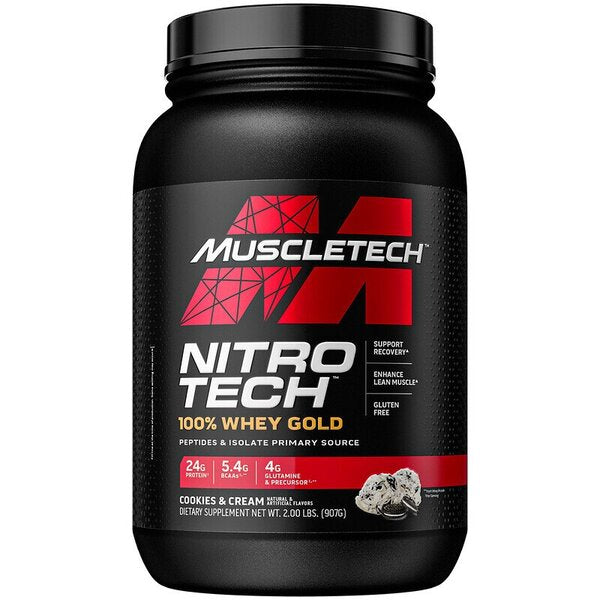 Nitro-Tech 100% Whey Gold, Cookies & Cream - 907g - Vitax.ro