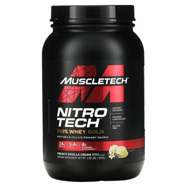 Nitro-Tech 100% Whey Gold, French Vanilla Cream - 907g - Vitax.ro