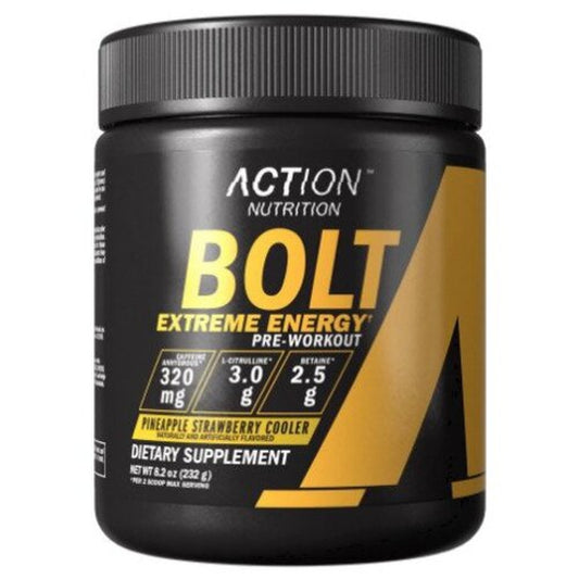 Bolt Extreme Energy Pre Workout, Pineapple Strawberry Cooler - 232g - Vitax.ro