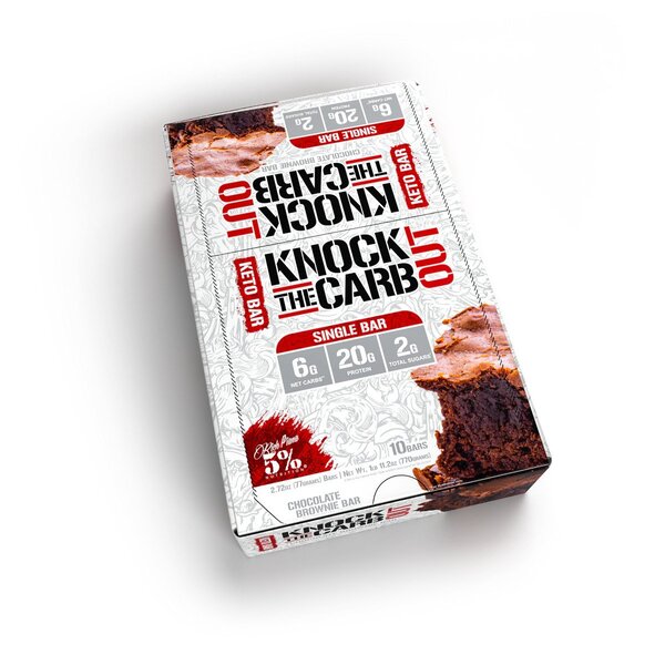 Knock The Carb Out - Legendary Series, Chocolate Brownie Bar - 10 bars - Vitax.ro
