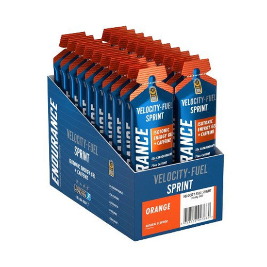 Endurance Sprint Isotonic Energy Gel + Caffeine, Orange - 20 x 60g - Vitax.ro
