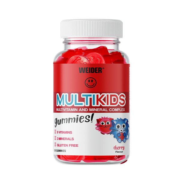 Multikids Gummies, Cherry - 50 gummies - Vitax.ro