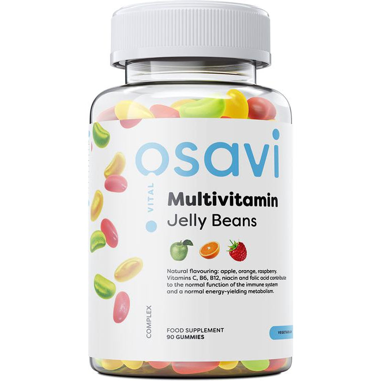 Multivitamin Jelly Beans, Apple Orange Raspberry - 90 gummies - Vitax.ro
