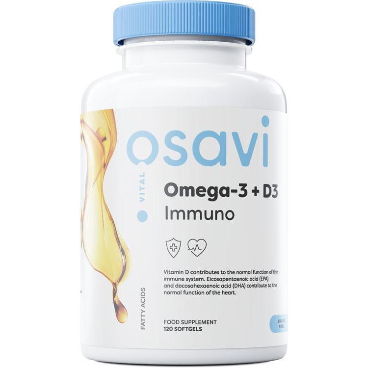 Omega-3 + D3 Immuno, Lemon - 120 softgels - Vitax.ro